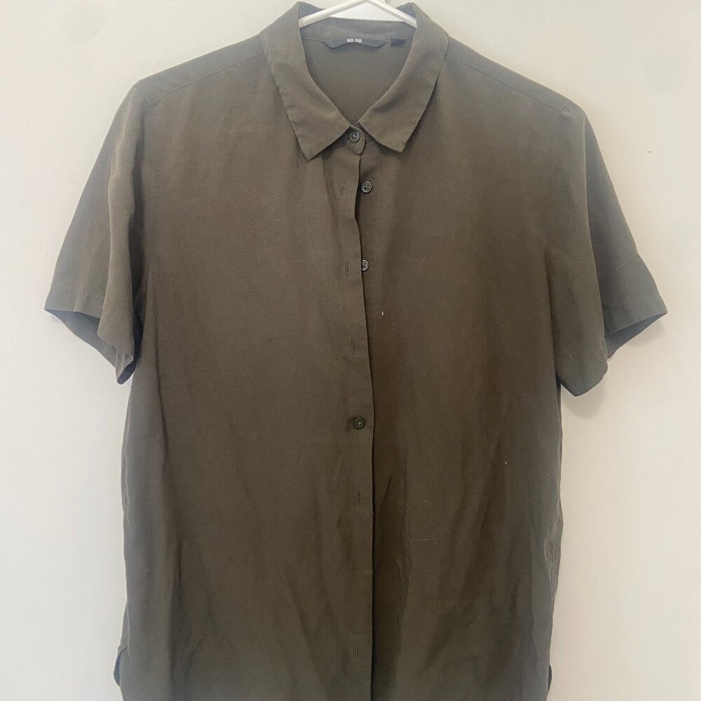 Uniqlo rayon women's button down